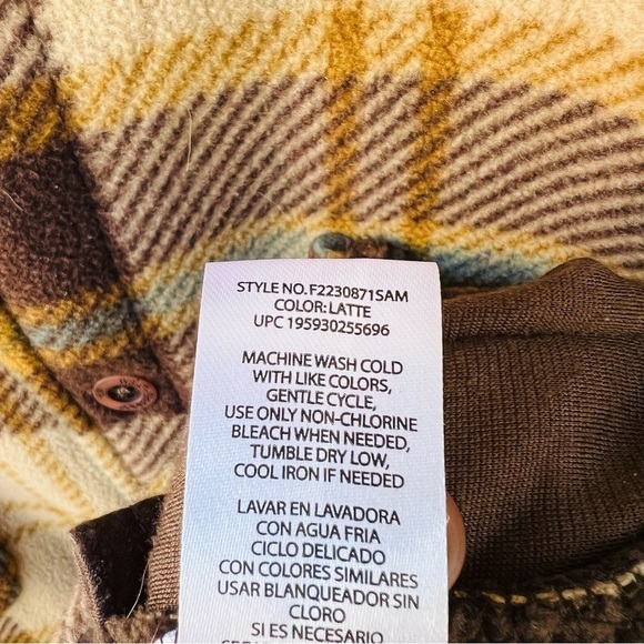 WEATHERPROOF FLEECE SHIRT JACKET IN LATTE BROWN SIZE XL EUC SUPER SOFT! - Picture 8 of 12